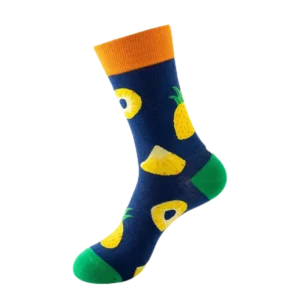 Sock Wollah – Ananas op donkerblauw