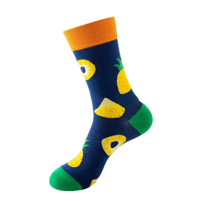 Sock Wollah – Ananas op donkerblauw Sock Wollah – Ananas op donkerblauw