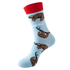 Sock Wollah – Luiaards op lichtblauw