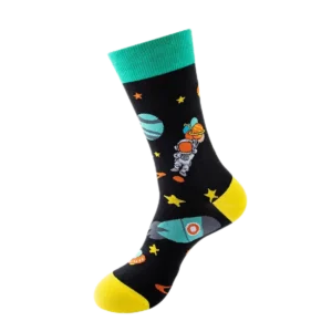 Sock Wollah – Astronaut op zwart