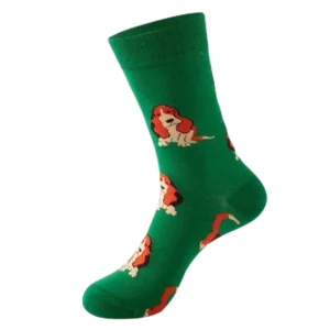 Sock Wollah – Cocker Spaniel op groen