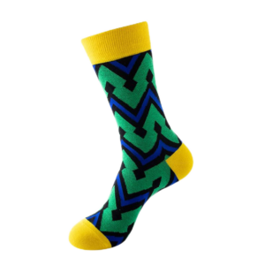 Sock Wollah – Zigzag groen blauw