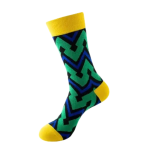 Sock Wollah – Zigzag groen blauw