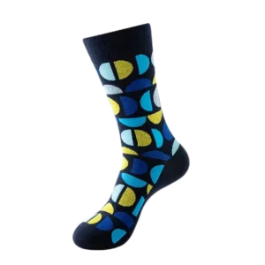 Sock Wollah – Halve Cirkels op donkerblauw