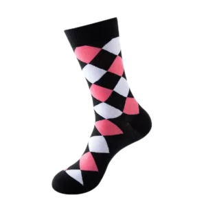 Sock Wollah – Argyle roze zwart