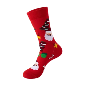 Sock Wollah – Kerstman op rood