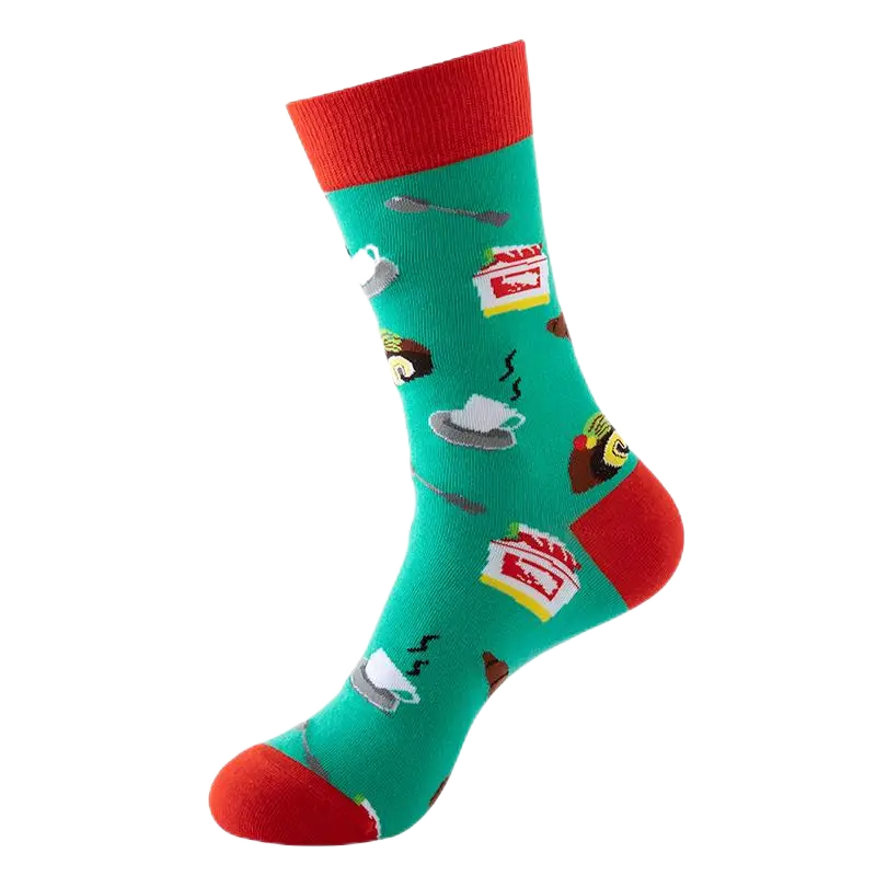 Sock Wollah – Ramen en Koffie op groen Sock Wollah – Ramen en Koffie op groen