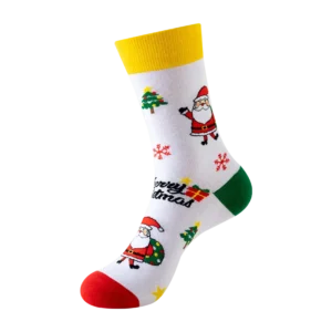 Sock Wollah – Kerst Kerstman op wit