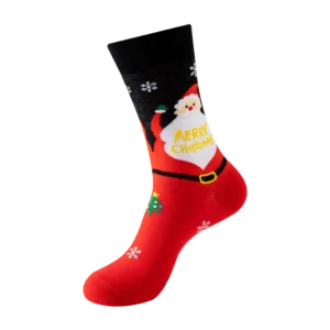 Sock Wollah – Kerst Kerstman rood zwart