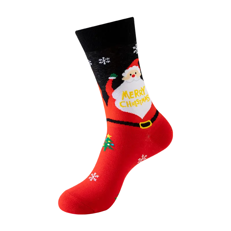 Sock Wollah – Kerst Kerstman rood zwart Sock Wollah – Kerst Kerstman rood zwart