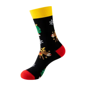 Sock Wollah – Kerst Rendier op zwart