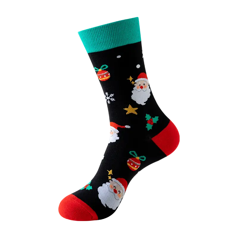 Sock Wollah – Kerst Kerstman Hoofd op zwart Sock Wollah – Kerst Kerstman Hoofd op zwart
