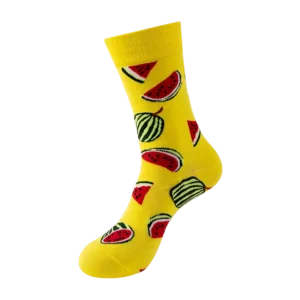 Sock Wollah – Watermeloen op geel