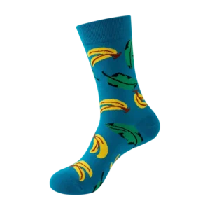 Sock Wollah – Bananen op blauwgroen