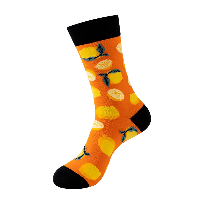 Sock Wollah – Citroenen op oranje Sock Wollah – Citroenen op oranje