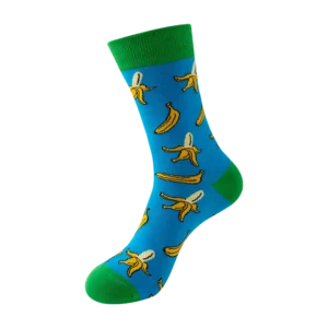 Sock Wollah – Bananen op blauw groen