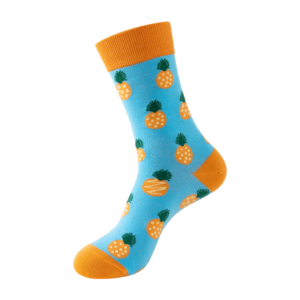Sock Wollah – Ananas op lichtblauw