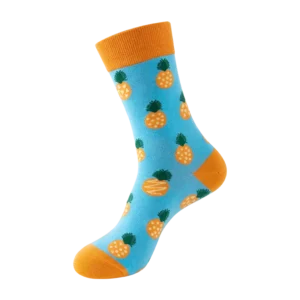 Sock Wollah – Ananas op lichtblauw