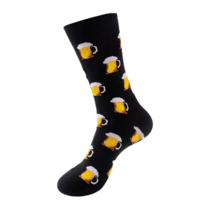 Sock Wollah – Bierpullen op zwart