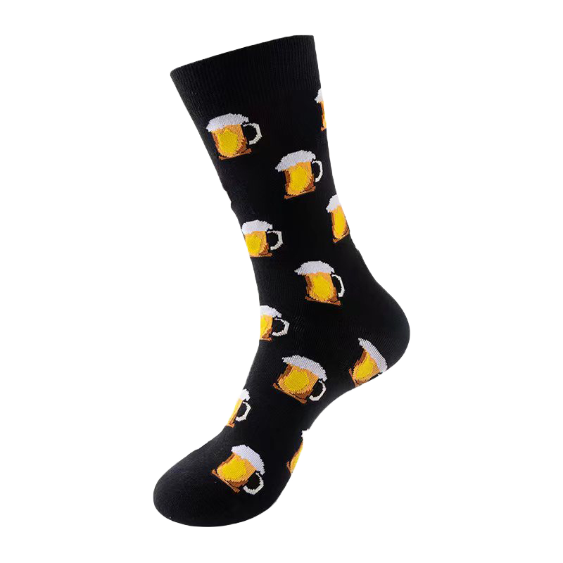 Sock Wollah – Bierpullen op zwart Sock Wollah – Bierpullen op zwart