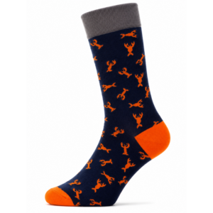 Sock Wollah – Oranje kreeften op zwart