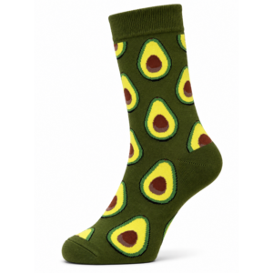 Sock Wollah – Avocado op donkergroen
