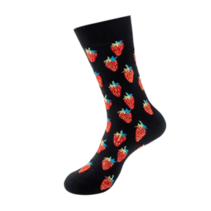 Sock Wollah – Aardbeien op zwart