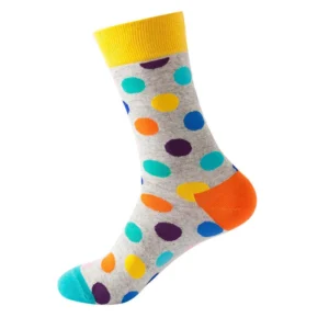 Sock Wollah – Grote Stippen op grijs