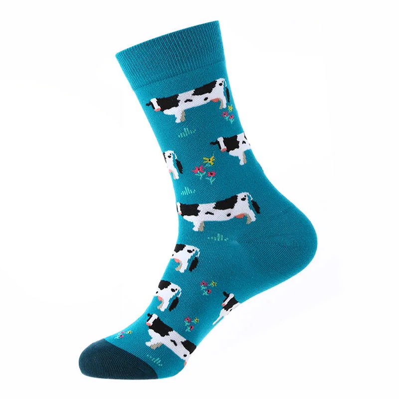 Sock Wollah – Koeien op Turquoise Sock Wollah – Koeien op Turquoise
