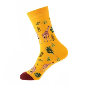 Sock Wollah – Giraffen op geel