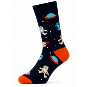 Sock Wollah – Astronauten en UFO's op donkerblauw