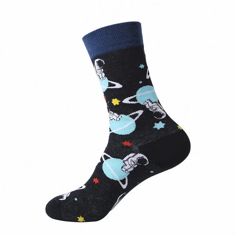 Sock Wollah – Astronauten op donkergrijs Sock Wollah – Astronauten op donkergrijs