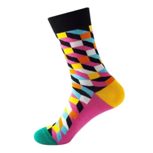 Sock Wollah – 3D Kubussen op roze
