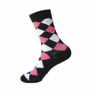 Sock Wollah – Ruitpatroon op zwart