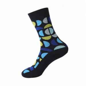 Sock Wollah – Halve Cirkels op zwart en geel