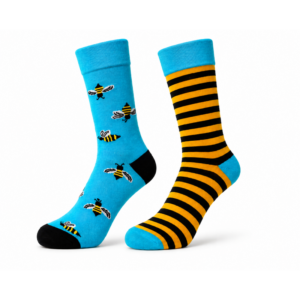 Sock Wollah – Bijen sokken, set van 2 verschillende