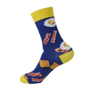 Sock Wollah – Engels Breakfast op blauw