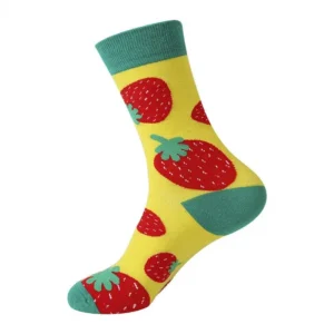 Sock Wollah – Aardbeien op geel