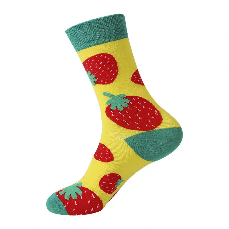Sock Wollah – Aardbeien op geel Sock Wollah – Aardbeien op geel