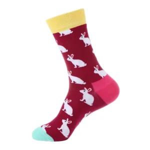 Sock Wollah – Konijnen op Bordeaux