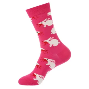 Sock Wollah – Konijnen op roze