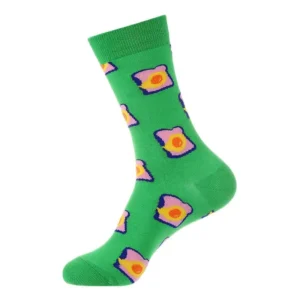 Sock Wollah – Toast met ei op groen