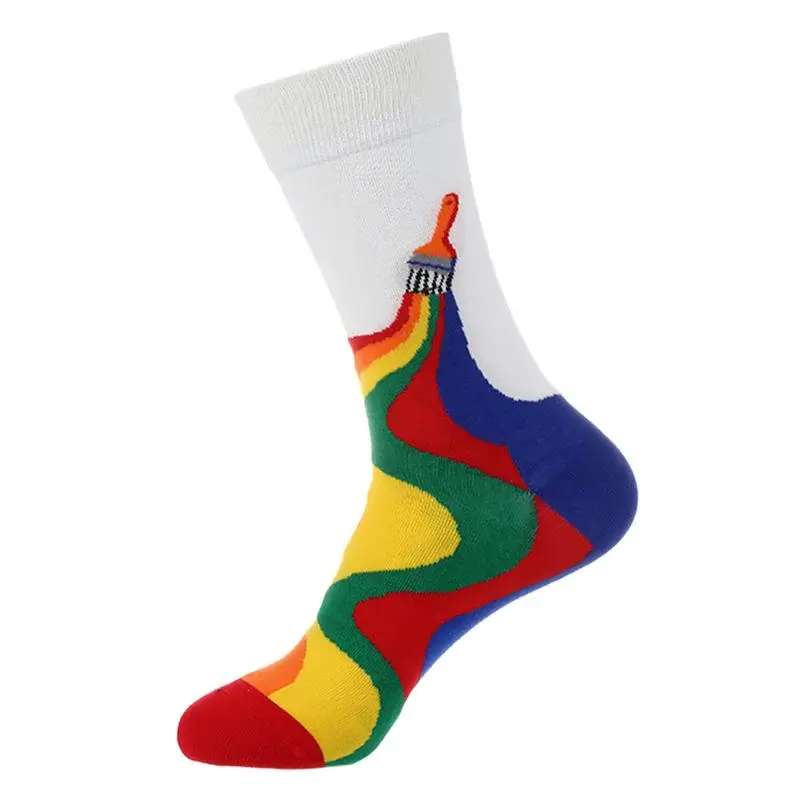 Sock Wollah – Regenboogverf op wit Sock Wollah – Regenboogverf op wit