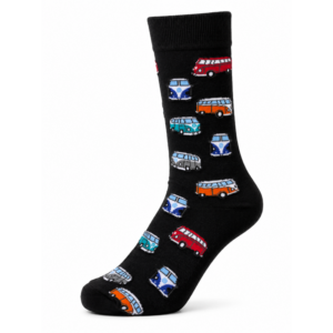 Sock Wollah – VW Bussen T1, T2, T3 op zwart