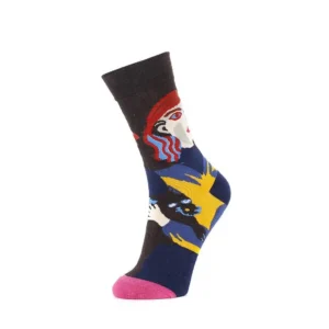 Sock Wollah – Vrouw met Kat op bruin