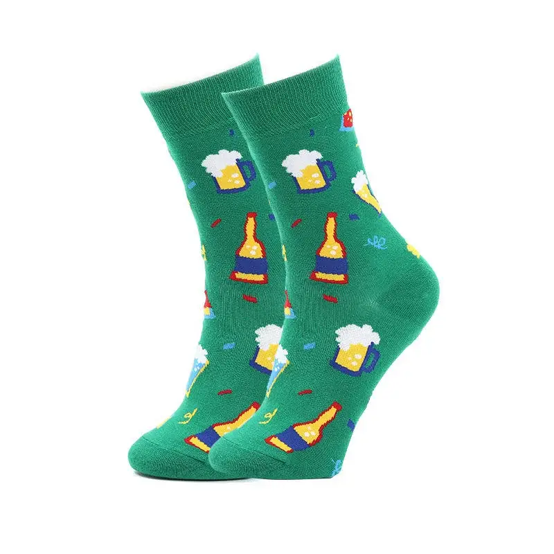 Sock Wollah – Bierglazen op groen Sock Wollah – Bierglazen op groen