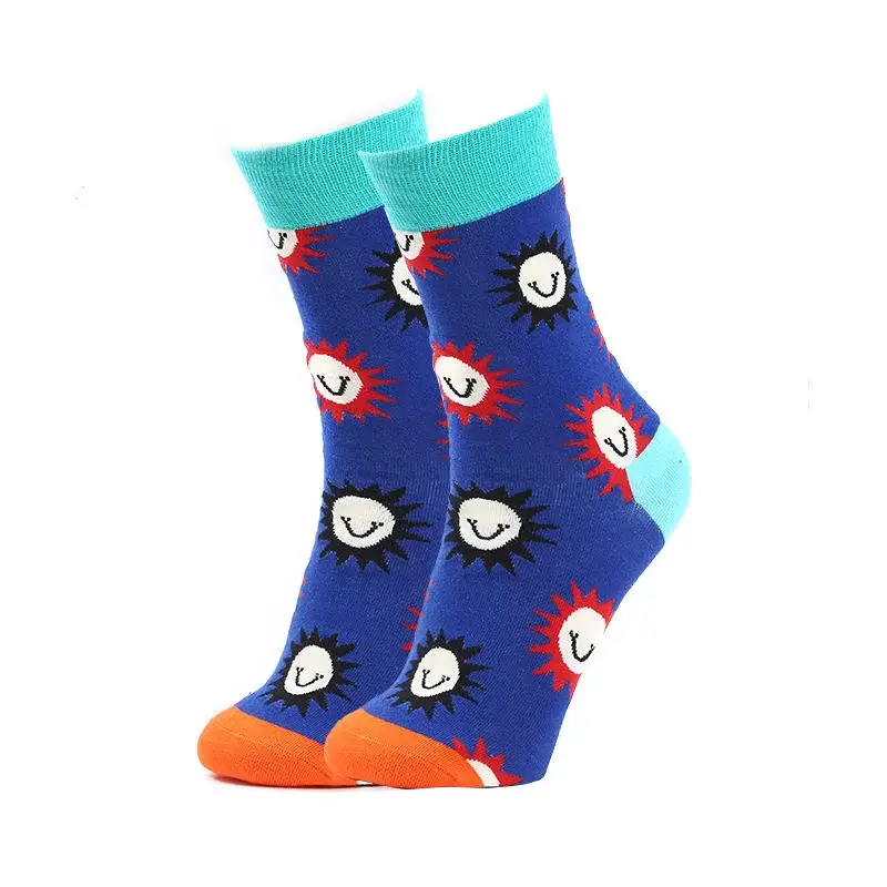 Sock Wollah – Smiley Zon op blauw Sock Wollah – Smiley Zon op blauw