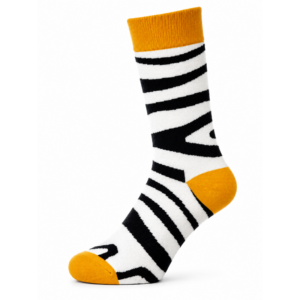 Sock Wollah – Zebrastrepen, zwart op wit