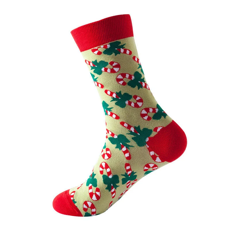 Sock Wollah – Candy Canes op Lichtgroen Sock Wollah – Candy Canes op Lichtgroen
