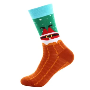 Sock Wollah – Kerstman in Schoorsteen op oranje